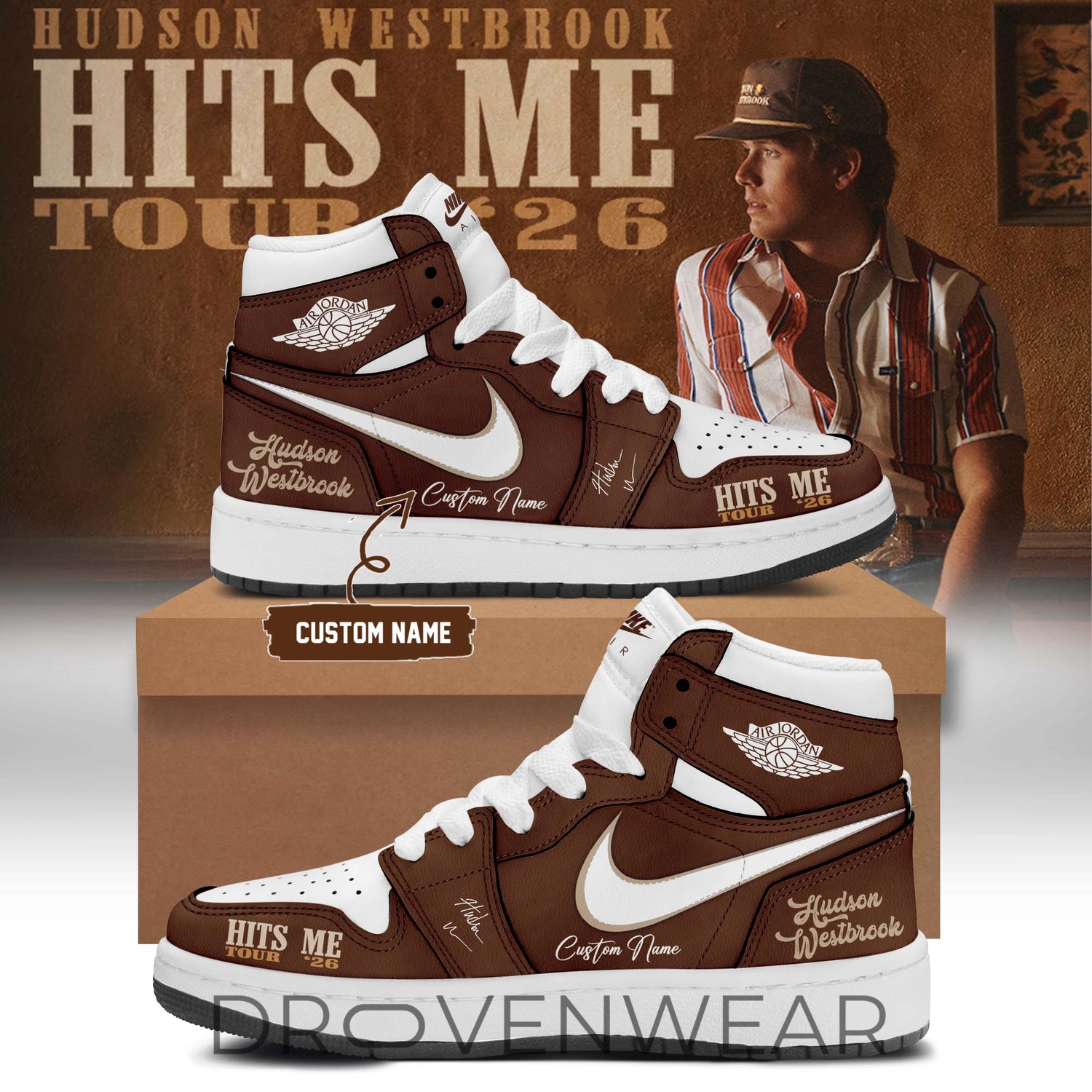 Hudson Westbrook Hits Me Tour '26 Air Jordan 1 Version 2 Hudson Westbrook Hits Me Tour '26 Air Jordan 1 Version 2