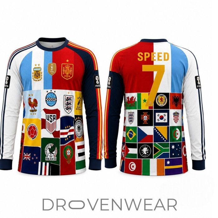 IShowSpeed All Countries FIFA World Cup 2026 Mashup Long Sleeve Jersey - Image 4