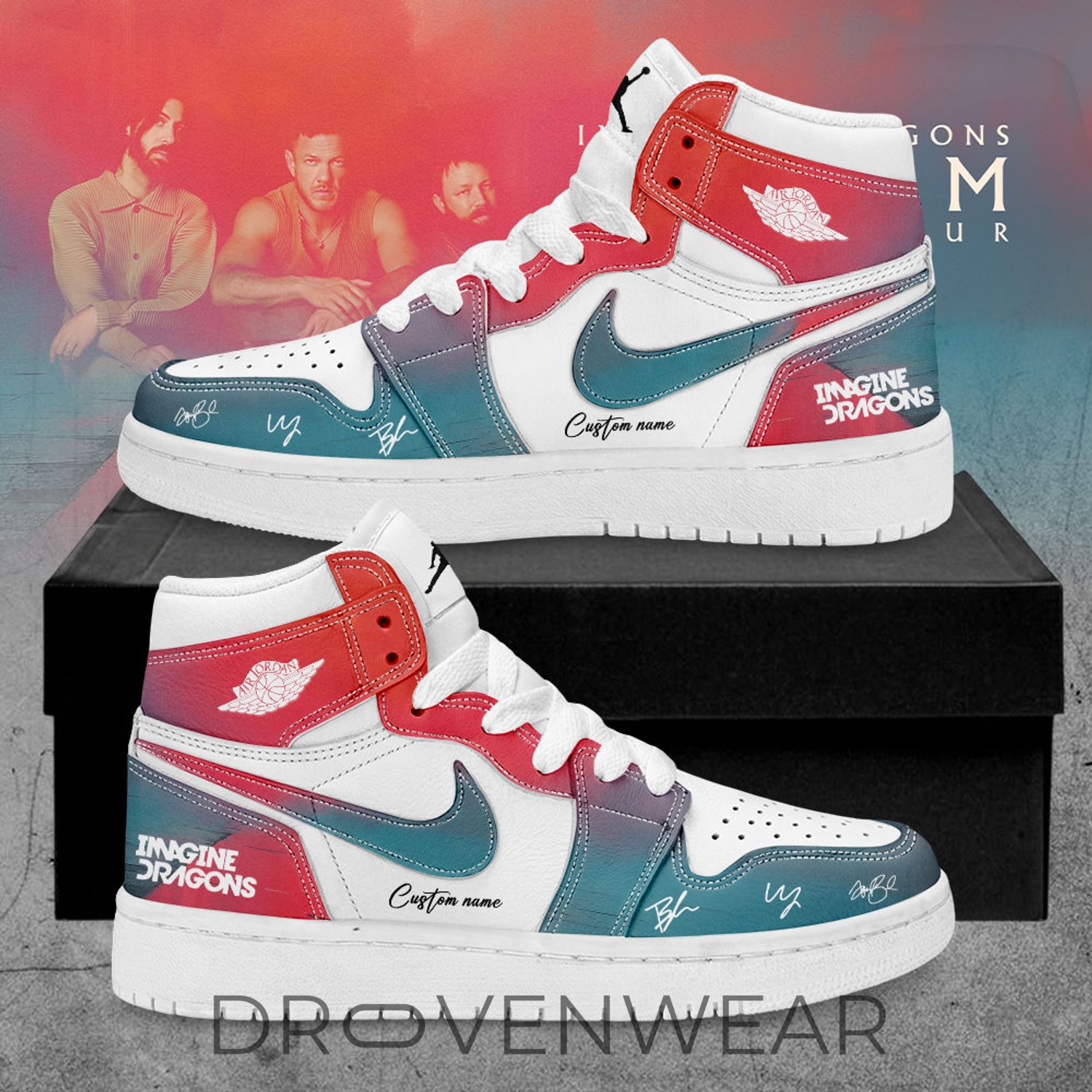 Imagine Dragons Loom World Tour 2026 Signature Custom AJ1 Shoes Ver3 Imagine Dragons Loom World Tour 2026 Signature Custom AJ1 Shoes Ver3
