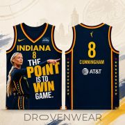 Indiana Fever Sophie Cunningham The Point Is To Win Game Pointing Jersey Shirt