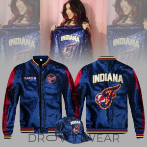 Indiana Fever X Cardi B 2026 Limited Edition Bomber Jacket by Drovenwear.com