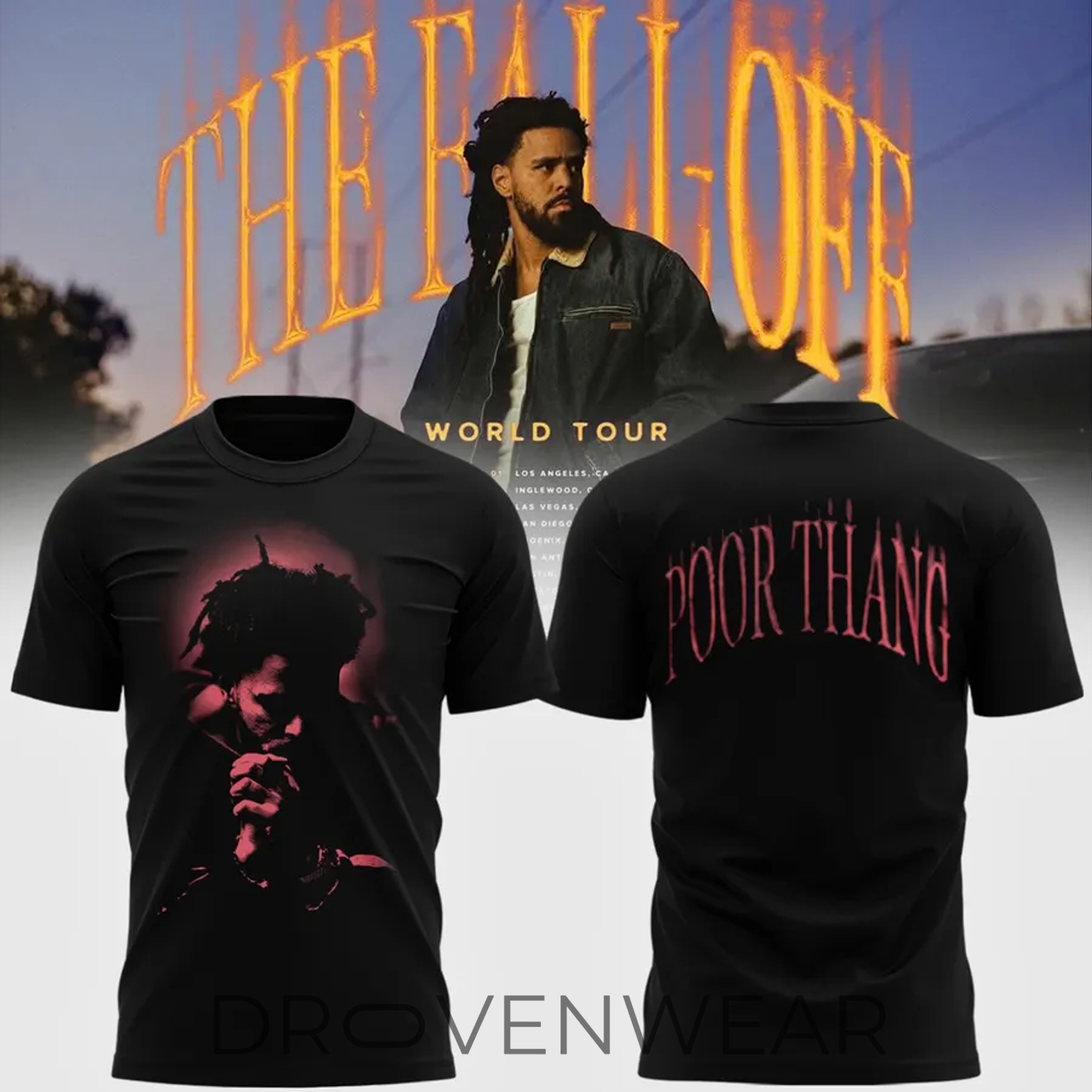 J. Cole Poor Thang The Fall-Off World Tour Special Edition Shirt J. Cole Poor Thang The Fall-Off World Tour Special Edition Shirt