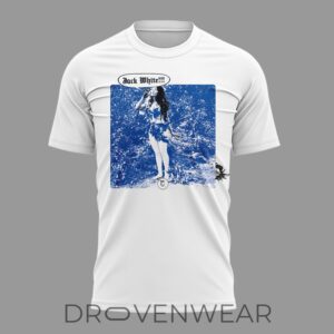 Jack White 2026 Live Concert Tour White Graphic TShirt by Drovenwear.com