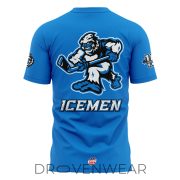 Jacksonville Icemen 10th Anniversary Blue Logo Commemorative Shirt - Image 3