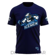 Jacksonville Icemen 10th Anniversary Navy Logo Fan Shirt - Image 2
