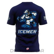 Jacksonville Icemen 10th Anniversary Navy Logo Fan Shirt - Image 3