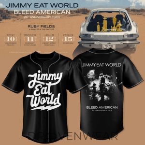 Jimmy Eat World Bleed American 25 Years Baseball Jersey by Drovenwear.com