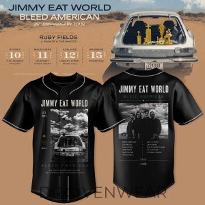 Jimmy Eat World Bleed American 25 Years Baseball Jersey V3 by Drovenwear.com