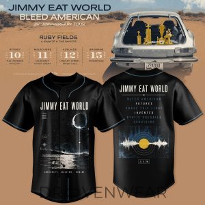 Jimmy Eat World Bleed American 25 Years Baseball Jersey V4 by Drovenwear.com