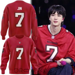 Jin BTS X Tampa Bay Buccaneers Sweatshirt by Drovenwear.com