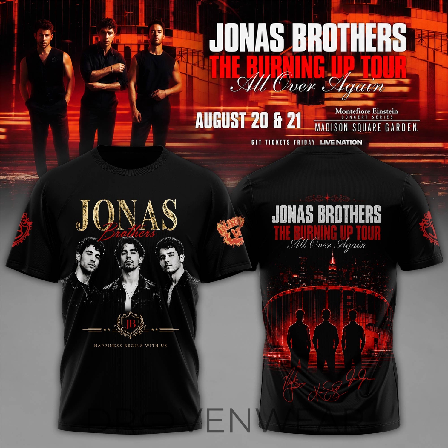 Jonas Brothers The Burning Up Tour 2026 Limited Edition Shirt Jonas Brothers The Burning Up Tour 2026 Limited Edition Shirt
