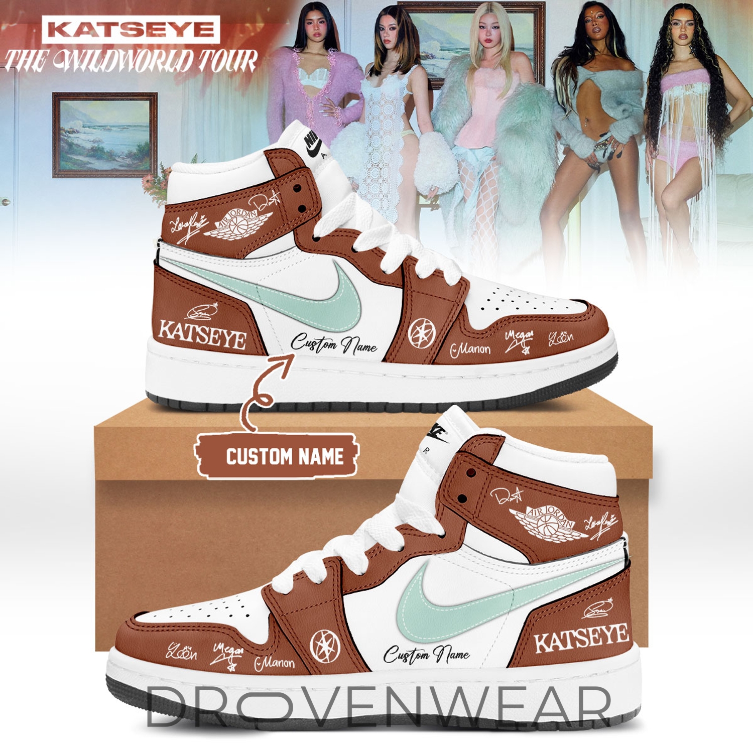 KATSEYE The Wild World Tour 2026 Customized Nike Air Jordan 1 Shoes KATSEYE The Wild World Tour 2026 Customized Nike Air Jordan 1 Shoes
