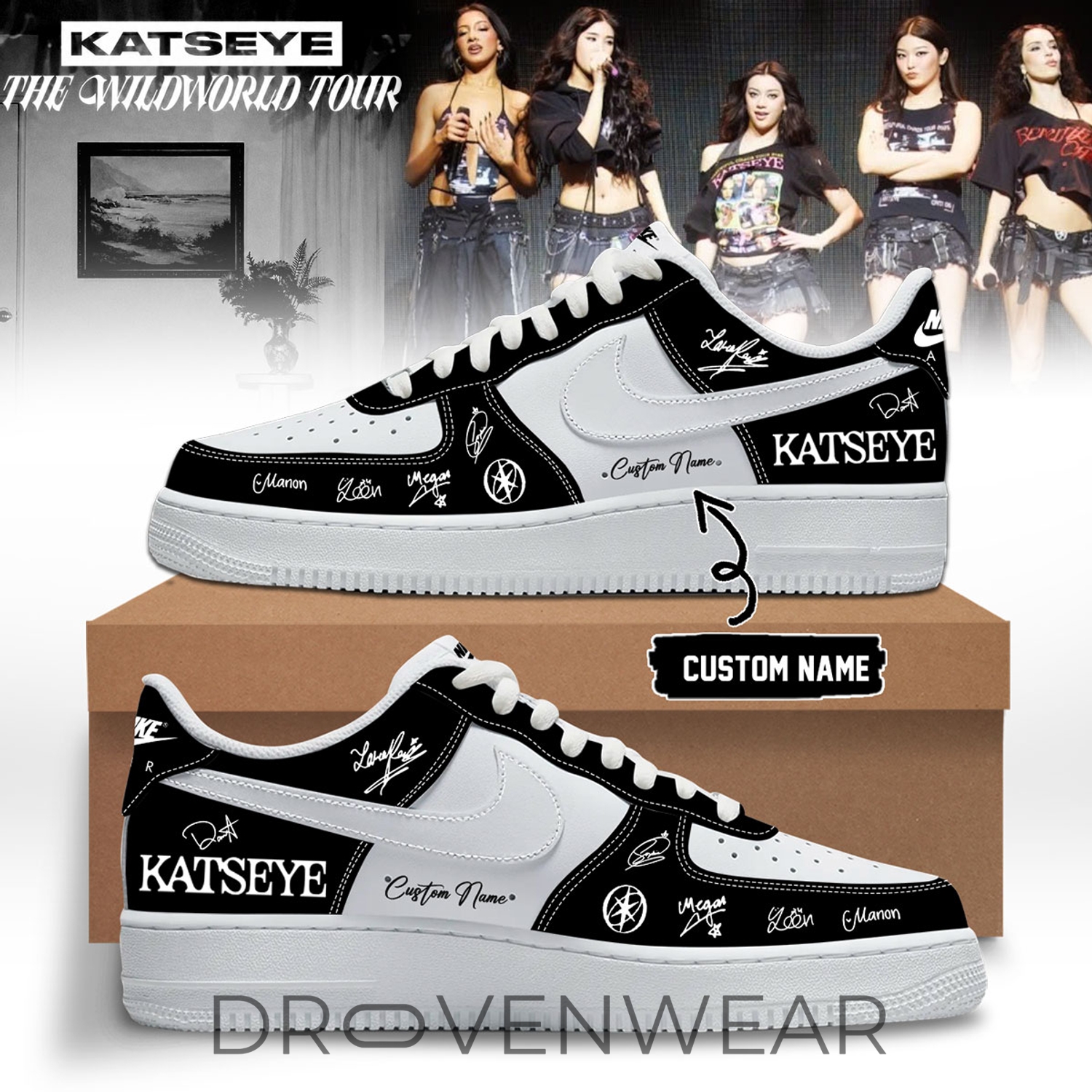KATSEYE The Wild World Tour 2026 Personalized Nike Air Force 1 Shoes KATSEYE The Wild World Tour 2026 Personalized Nike Air Force 1 Shoes