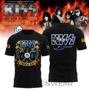 KISS Forever Tour 2026 Tampa Bay Rays Fan TShirt by Drovenwear.com
