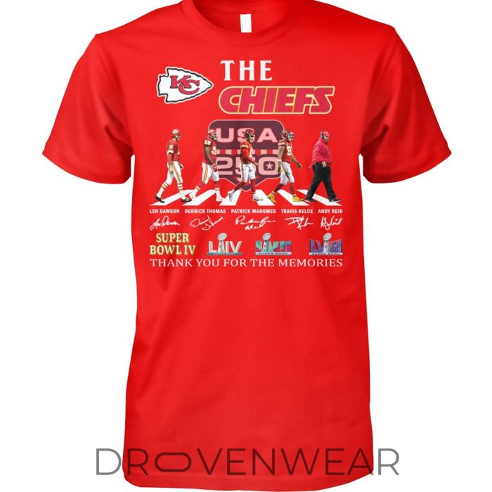 Kansas City Chiefs Thank You For The Memories Abbey Road The Beatles T-shirt - Image 2