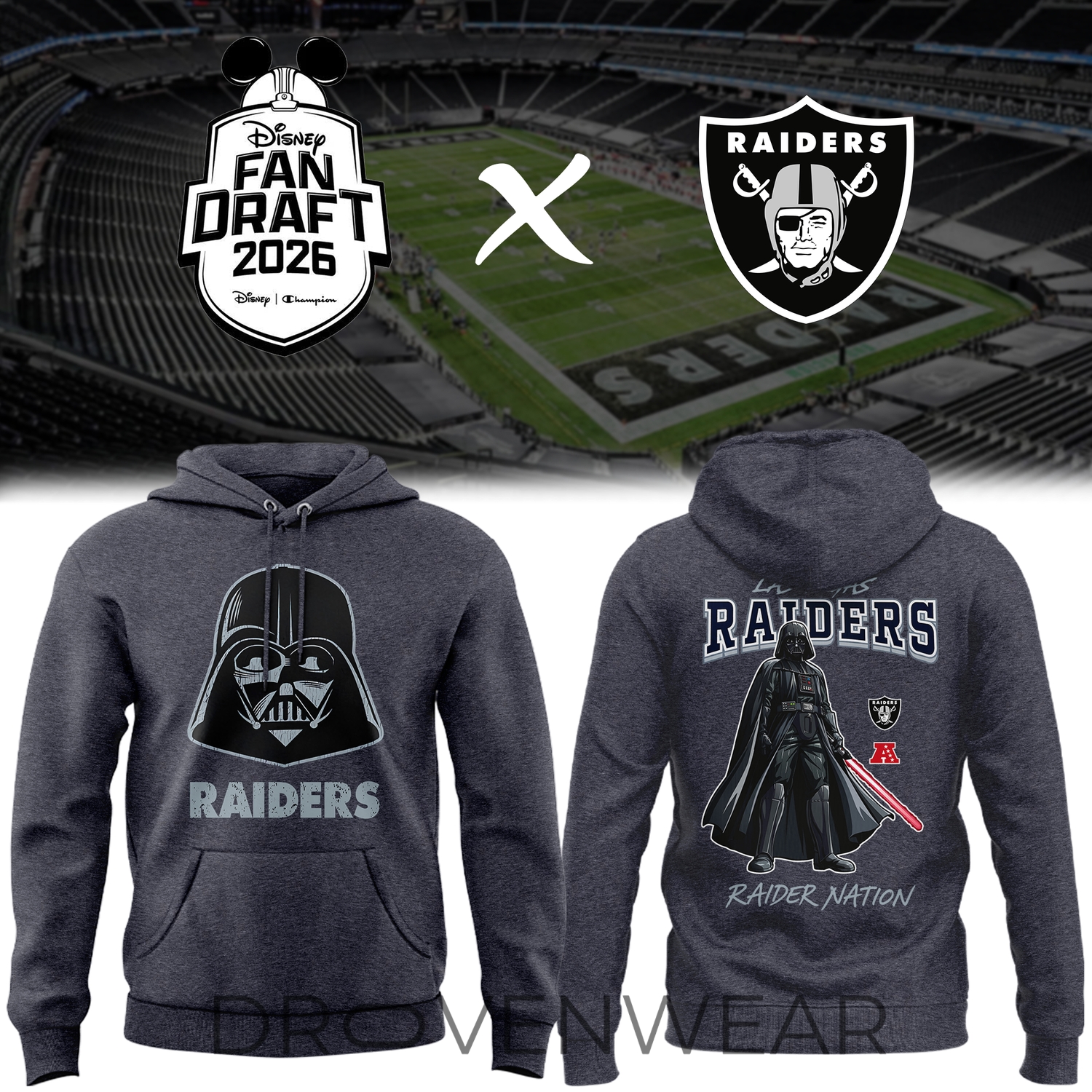 Las Vegas Raiders Darth Vader Inspired Fan Draft 2026 Hoodie Las Vegas Raiders Darth Vader Inspired Fan Draft 2026 Hoodie