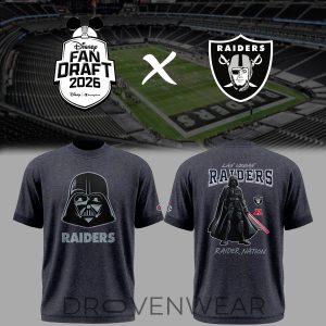 Las Vegas Raiders Darth Vader Inspired Fan Draft 2026 Shirt by Drovenwear.com