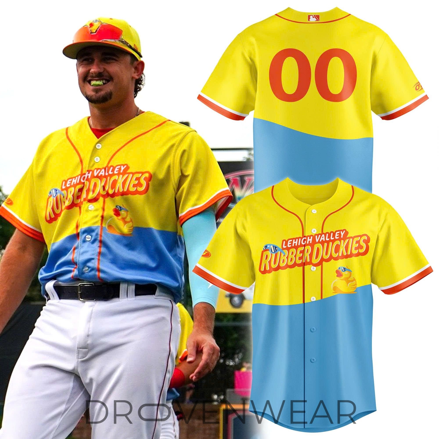 Lehigh Valley IronPigs Rubber Duckies Baseball Jersey Lehigh Valley IronPigs Rubber Duckies Baseball Jersey