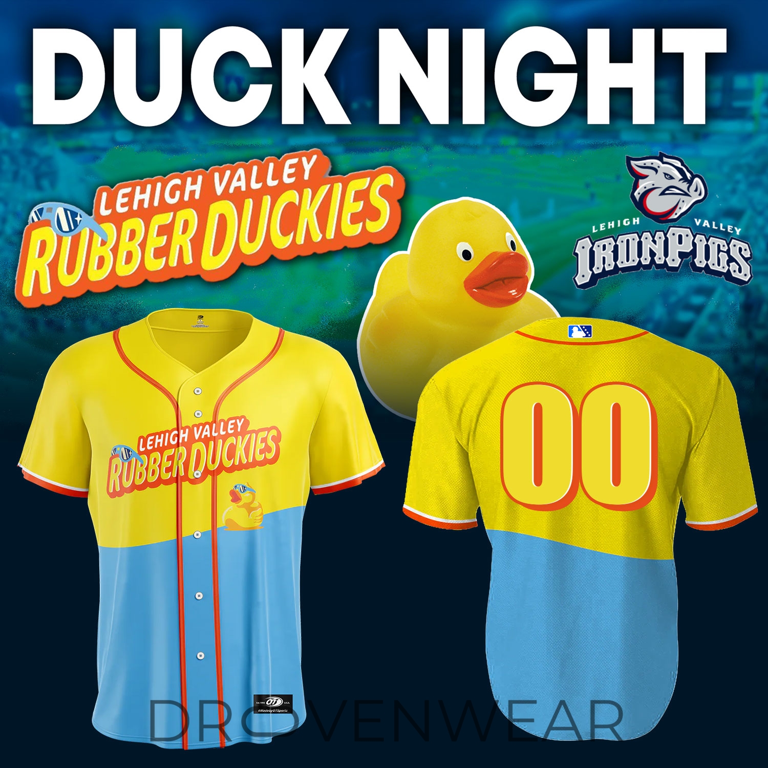 Lehigh Valley IronPigs x RubberDucks Night 2026 Personalized Baseball Jersey Lehigh Valley IronPigs x RubberDucks Night 2026 Personalized Baseball Jersey