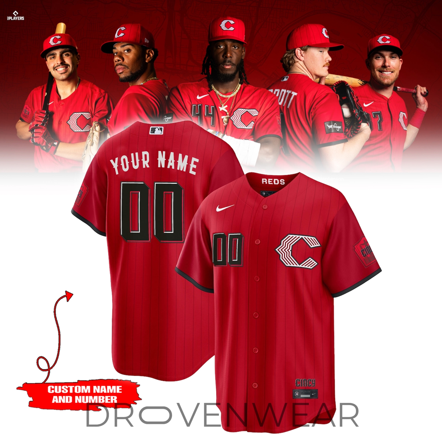 Limited Edition Cincinnati Reds Nike 2026 City Connect Stadium Baseball Jersey Limited Edition Cincinnati Reds Nike 2026 City Connect Stadium Baseball Jersey