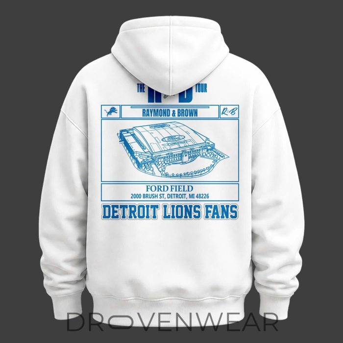 Limited Edition Hoodie Signed Chris Brown & Usher Raymond x Detroit Lions "The R&B Tour" at Ford Field (Detroit) - Image 4
