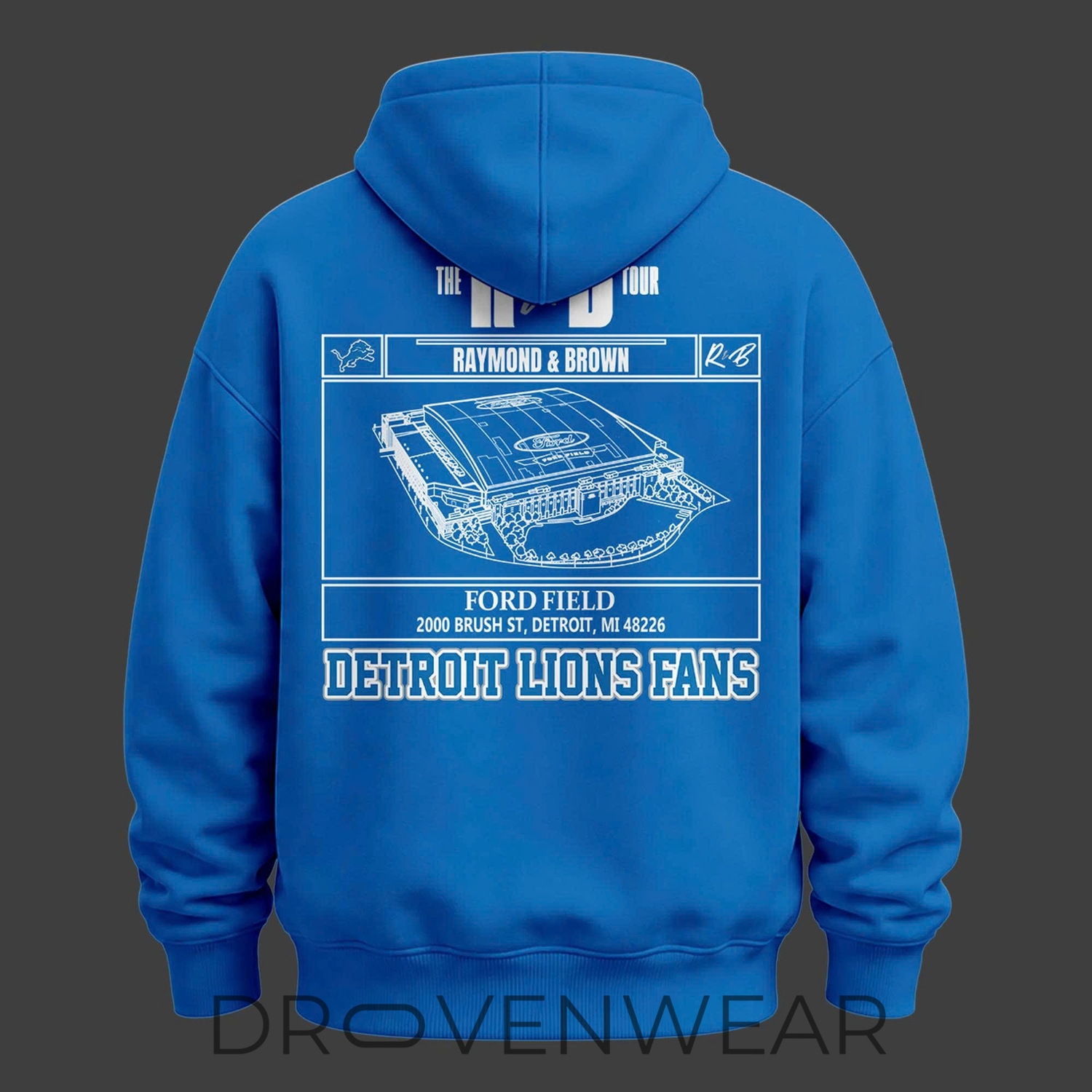 Limited Edition Hoodie Signed Chris Brown & Usher Raymond x Detroit Lions "The R&B Tour" at Ford Field (Detroit) Limited Edition Hoodie Signed Chris Brown & Usher Raymond x Detroit Lions "The R&B Tour" at Ford Field (Detroit)