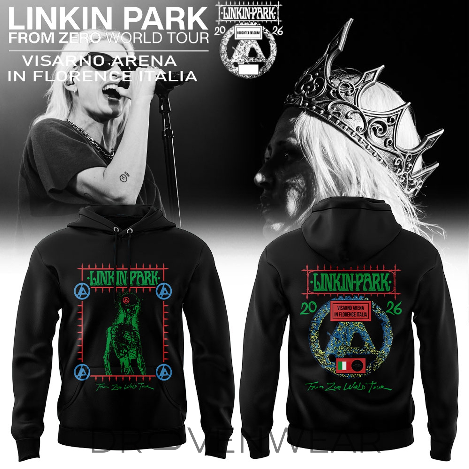 Linkin Park From Zero World Tour 2026 At Visarno Arena Limited Edition Hoodie Linkin Park From Zero World Tour 2026 At Visarno Arena Limited Edition Hoodie