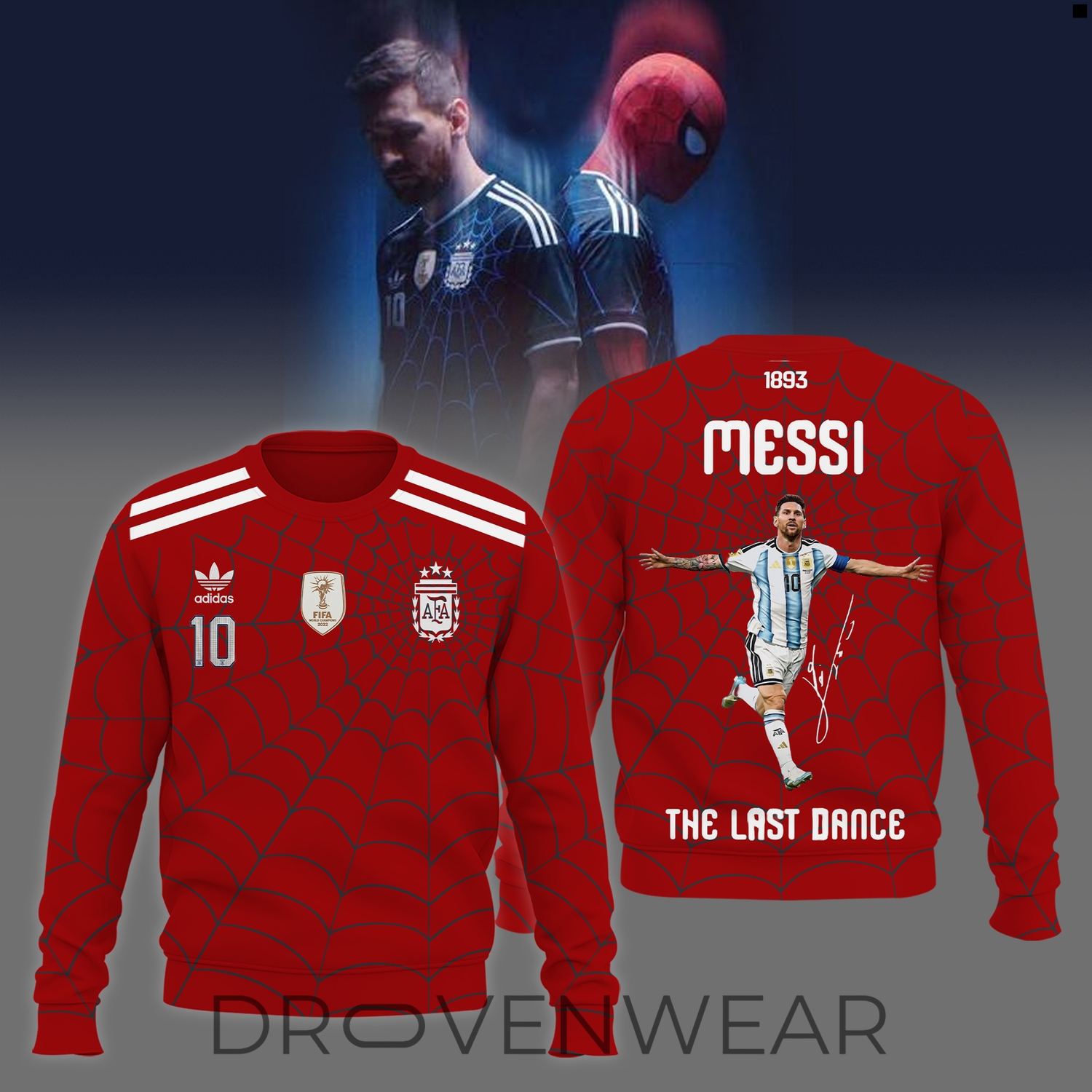 Lionel Messi x Spider-Man Argentina The Last Dance Premium Sweatshirt Lionel Messi x Spider-Man Argentina The Last Dance Premium Sweatshirt