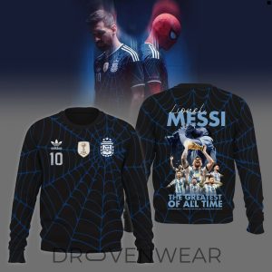 Lionel Messi x SpiderMan GOAT Superhero Premium Sweatshirt by Drovenwear.com