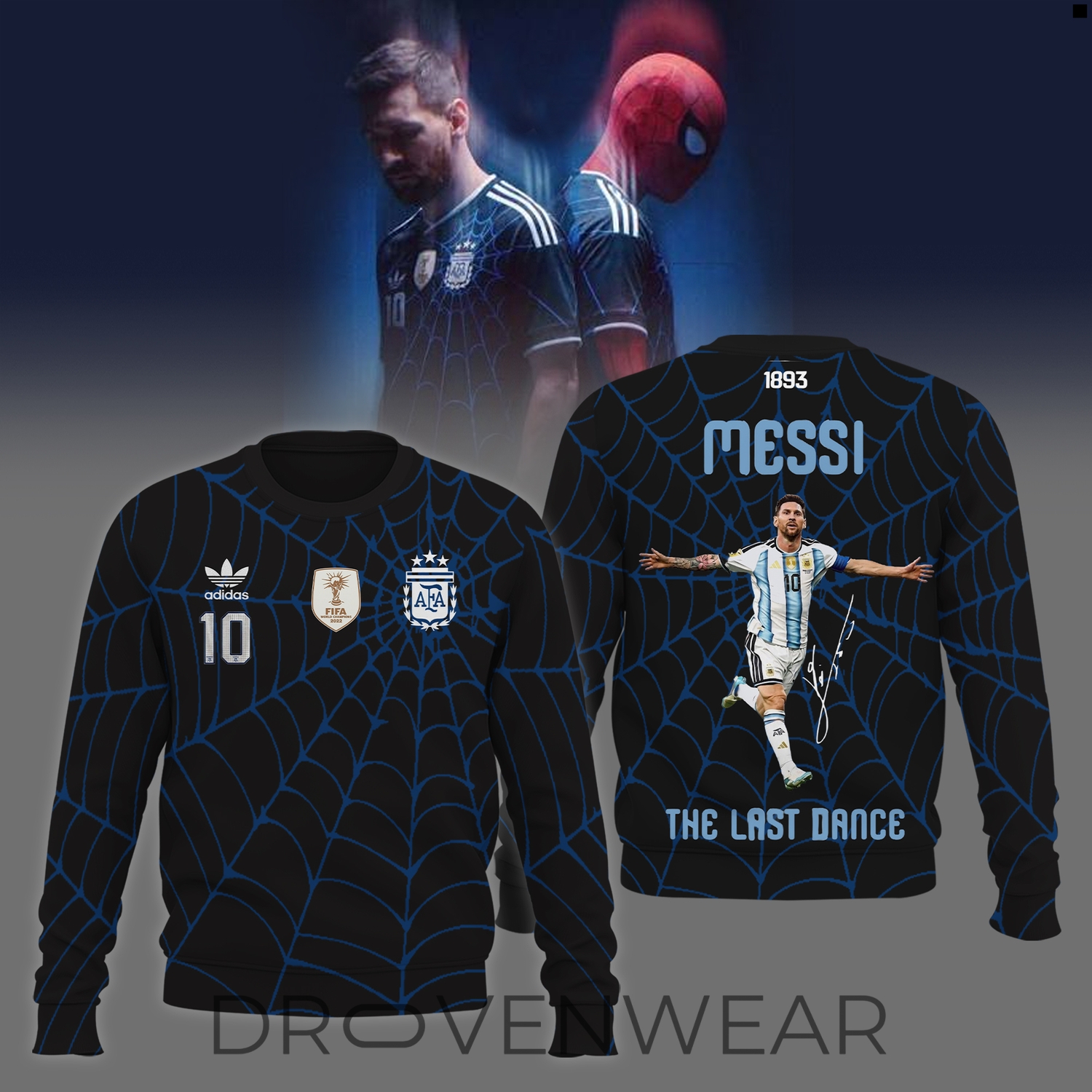 Lionel Messi x Spider-Man Soccer Legend Crewneck Sweatshirt Lionel Messi x Spider-Man Soccer Legend Crewneck Sweatshirt