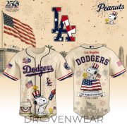 Los Angeles Dodgers Peanuts USA 250th Anniversary 2026 Limited Edition Baseball Jersey
