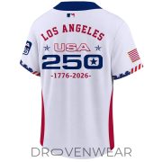 Los Angeles Dodgers USA 250th Anniversary Limited Edition Two Button Baseball Jersey - Image 3