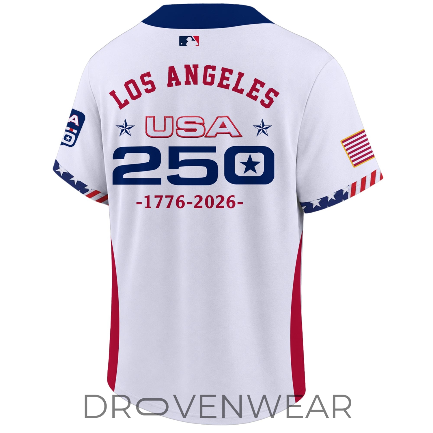 Los Angeles Dodgers USA 250th Anniversary Limited Edition Two Button Baseball Jersey Los Angeles Dodgers USA 250th Anniversary Limited Edition Two Button Baseball Jersey