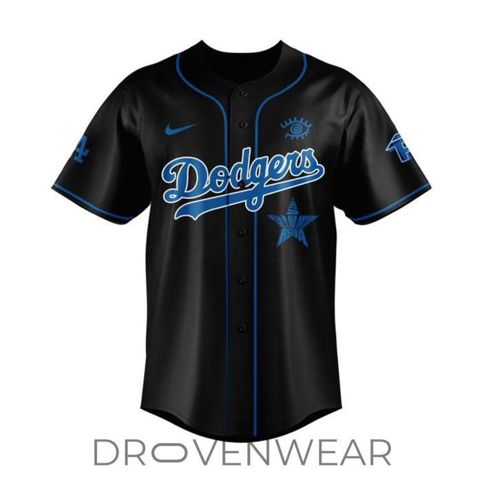 Los Angeles Dodgers x Fuerza Regida This Is Our Dream Stadium Tour Baseball Jersey - Image 2