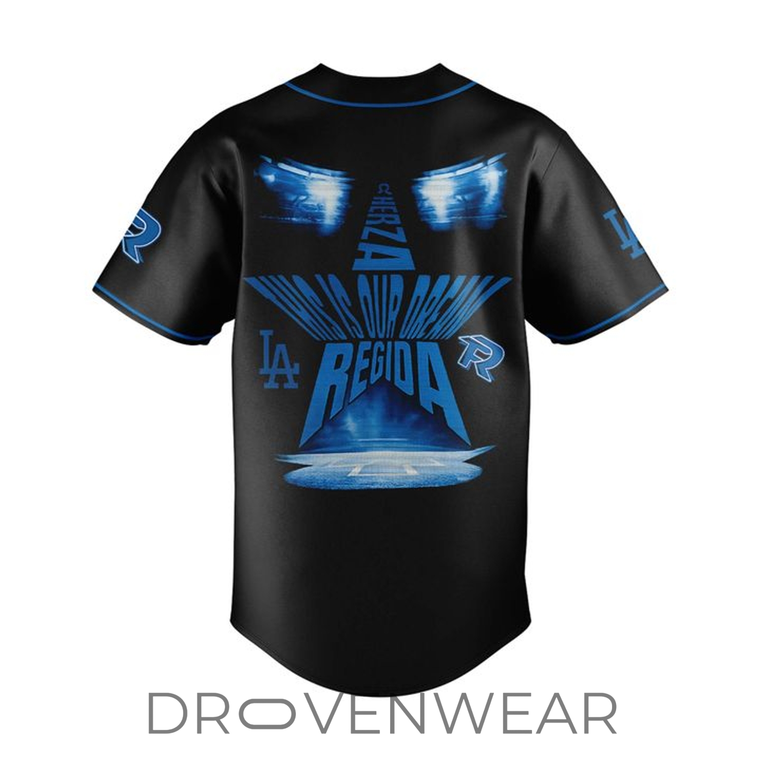 Los Angeles Dodgers x Fuerza Regida This Is Our Dream Stadium Tour Baseball Jersey Los Angeles Dodgers x Fuerza Regida This Is Our Dream Stadium Tour Baseball Jersey