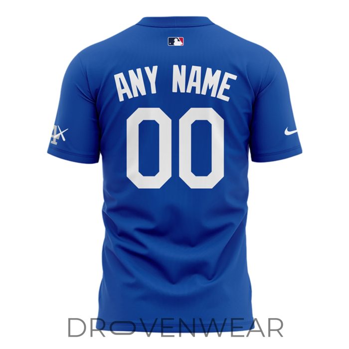 Los Angeles Dodgers x KAWS 2026 Special Blue Shirt - Image 3