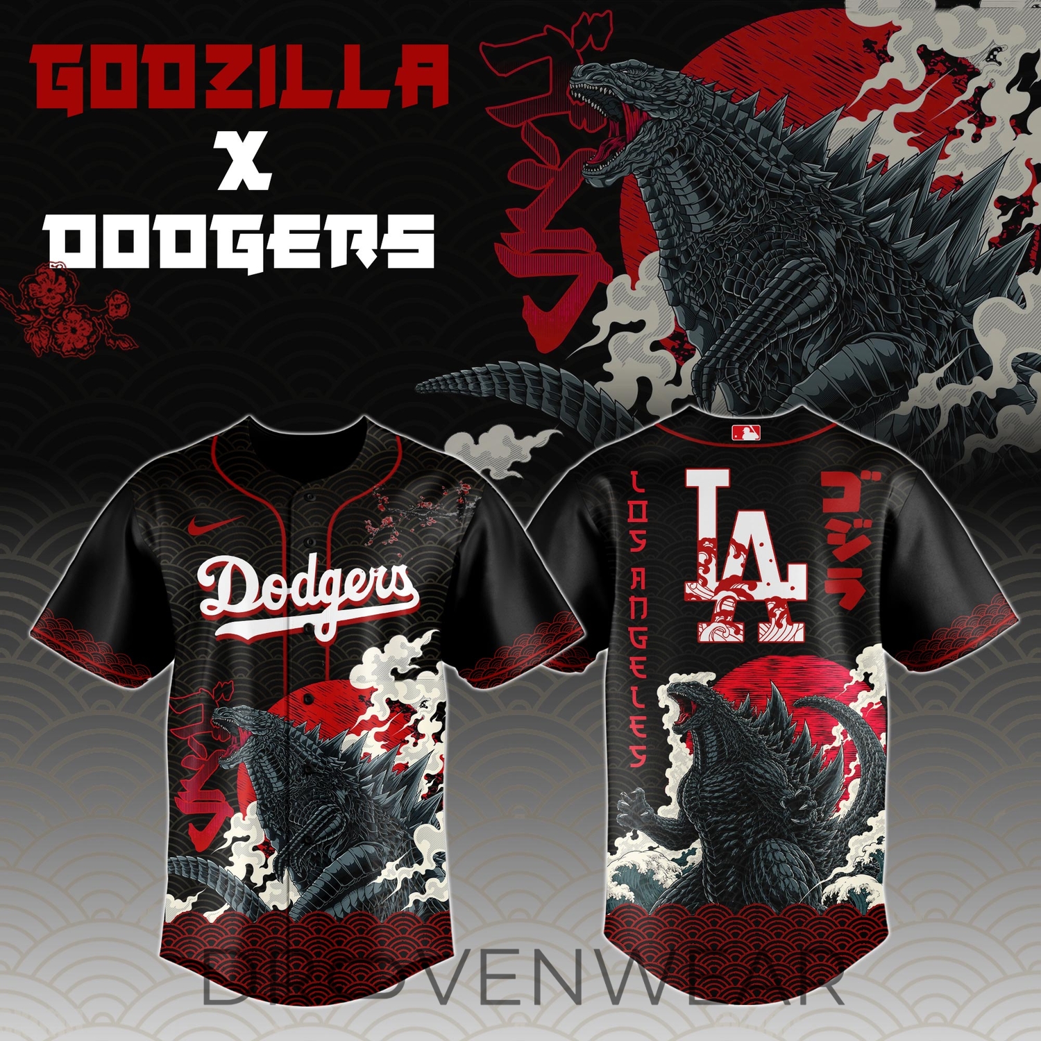 Los Angeles Dodgers x King of the Monsters Collab Jersey Los Angeles Dodgers x King of the Monsters Collab Jersey