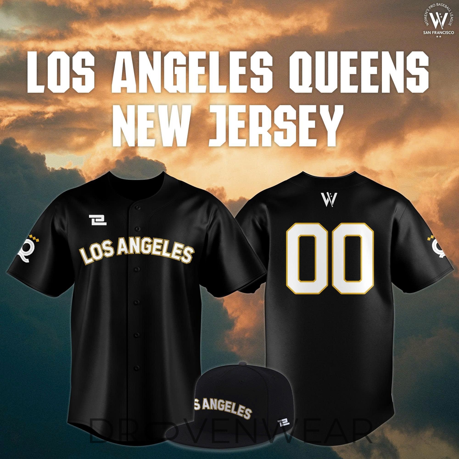 Los Angeles Queens WPBL New 2026 Season Away Baseball Jersey Los Angeles Queens WPBL New 2026 Season Away Baseball Jersey
