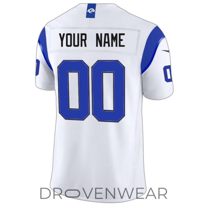 Los Angeles Rams Classic Sol Custom Name White Football Jersey - Image 2