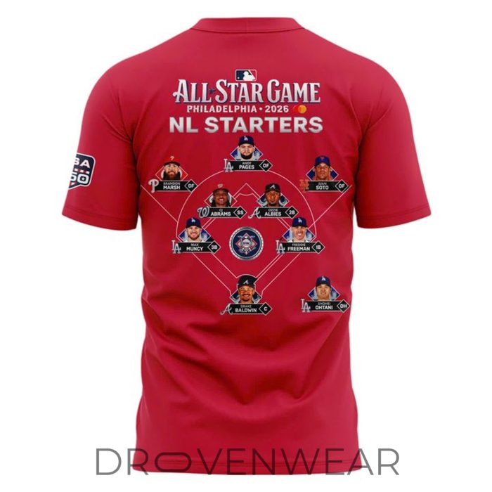 MLB All-Star Game Ring The Bell Tri-Blend Dri-FIT Red Shirt - Image 3