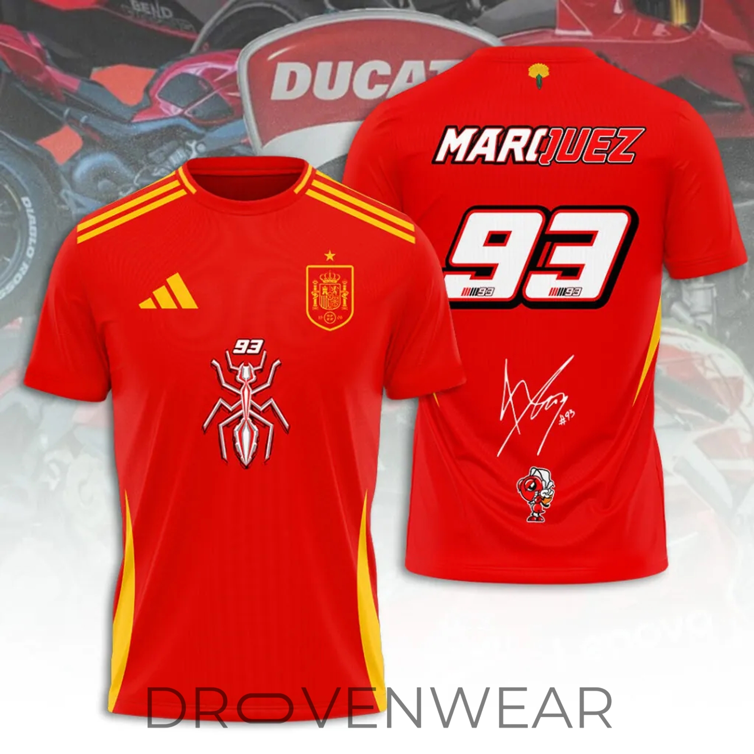 Marc Márquez x Spain National Football Team Limited Edition TShirt V3 Marc Márquez x Spain National Football Team Limited Edition TShirt V3