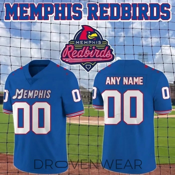 Memphis Redbirds New 2026 Personalized Football Jersey - Image 3