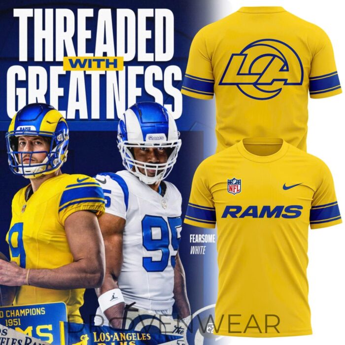Men's Nike Los Angeles Rams Classic Sol Performance T-Shirt - Gold Football Fan Apparel - Image 3