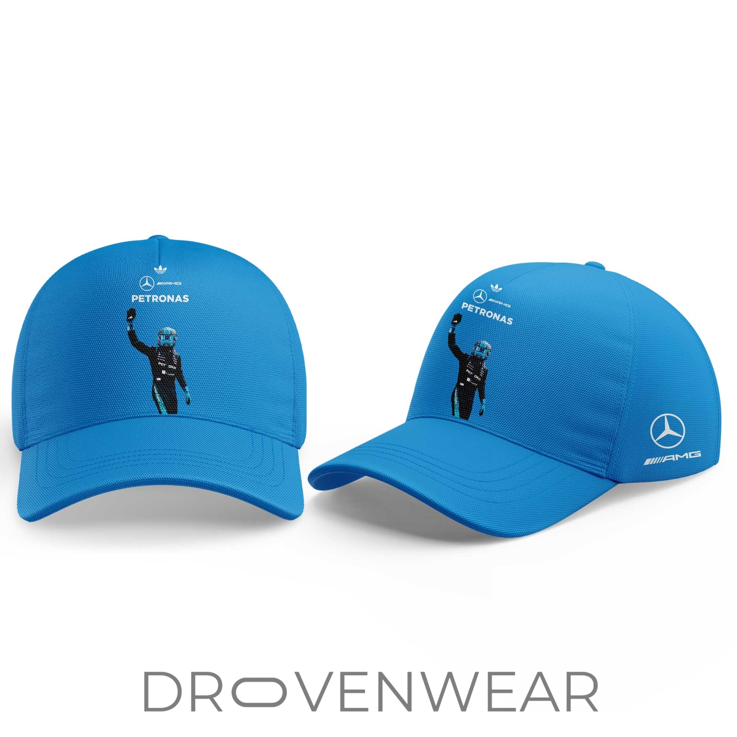 Mercedes-AMG PETRONAS F1 Team: Confidently striding alongside George Russell. Hoodie Mercedes-AMG PETRONAS F1 Team: Confidently striding alongside George Russell. Hoodie
