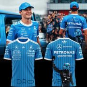 Mercedes-AMG PETRONAS F1 Team: Confidently striding alongside George Russell. Shirt
