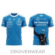 Mercedes-AMG PETRONAS F1 Team: Confidently striding alongside George Russell. Shirt - Image 2