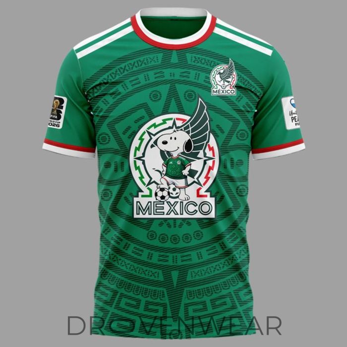 Mexico x Snoopy FIFA World Cup 2026 Limited Edition Graphic Shirt - Image 2