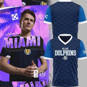 Miami Dolphins Scotlands Tartan Army 2026 Jersey Shirt by Drovenwear.com