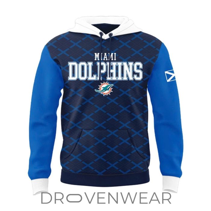Miami Dolphins Scotland's Tartan Army Special Hoodie - Image 2