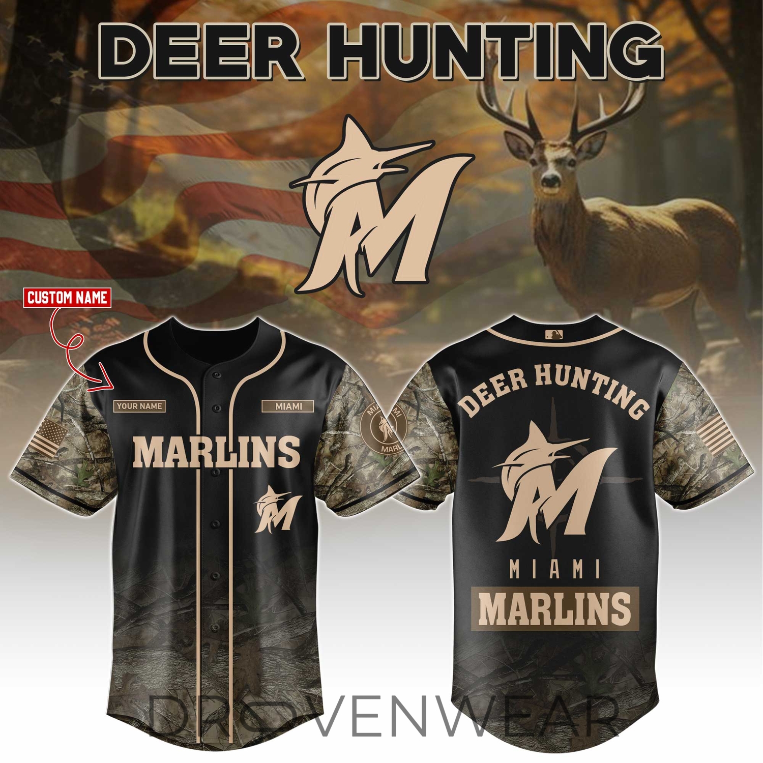 Miami Marlins x Deer Hunting Limited Edition Jersey Miami Marlins x Deer Hunting Limited Edition Jersey
